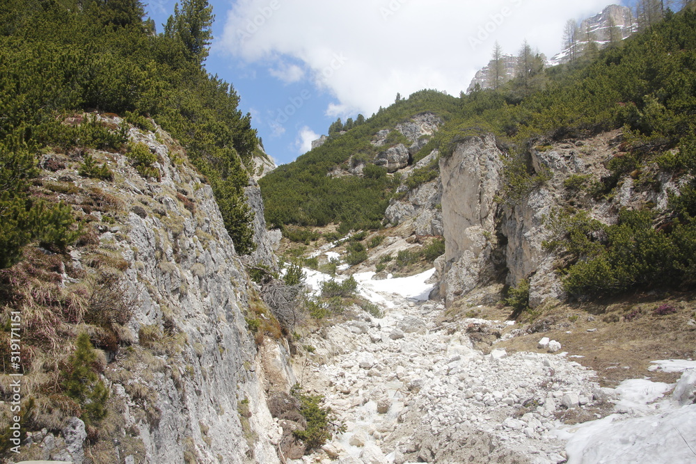 landscape in the mountains Dolomite Alps landscape in the mountains Dolomite Alps
