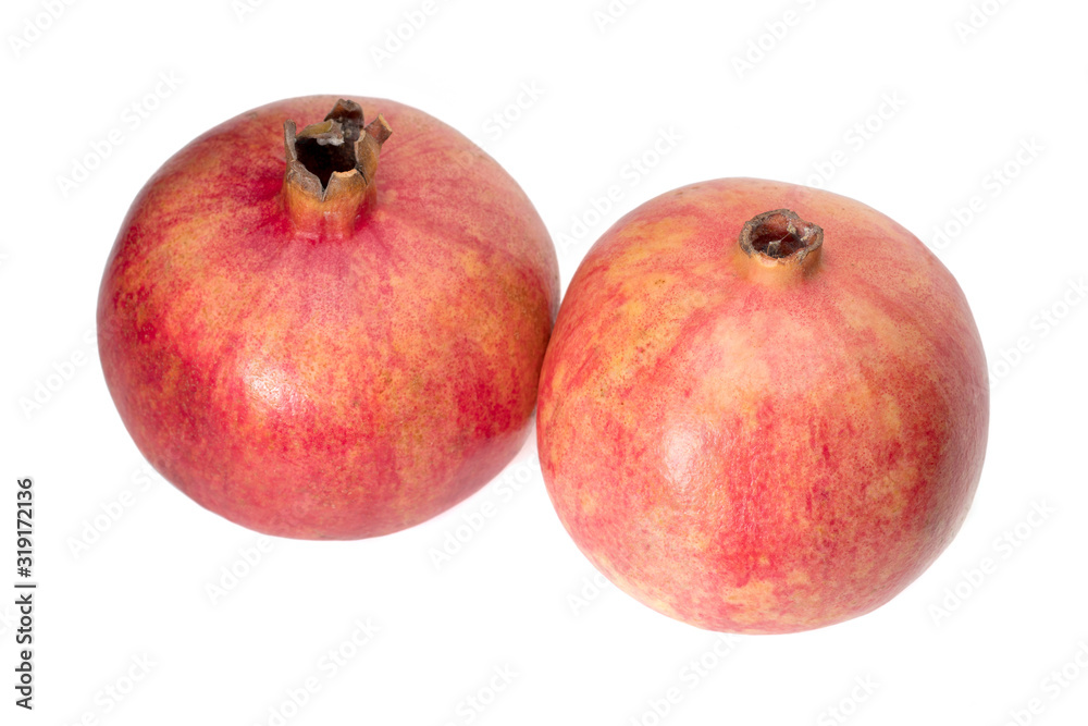 Ripe pomegranate isolated on a white background Ripe pomegranate isolated on a white background