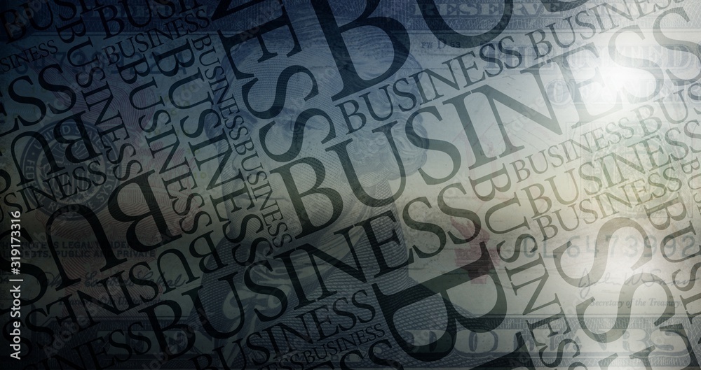 Fototapeta premium Business Typography Illustration