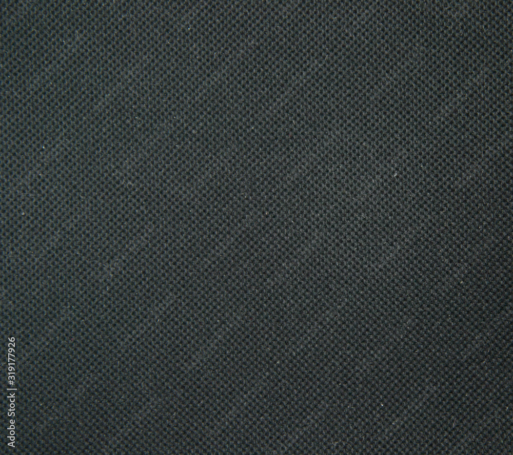 Black fabric with high quality fibers closeup Black fabric with high quality fibers closeup