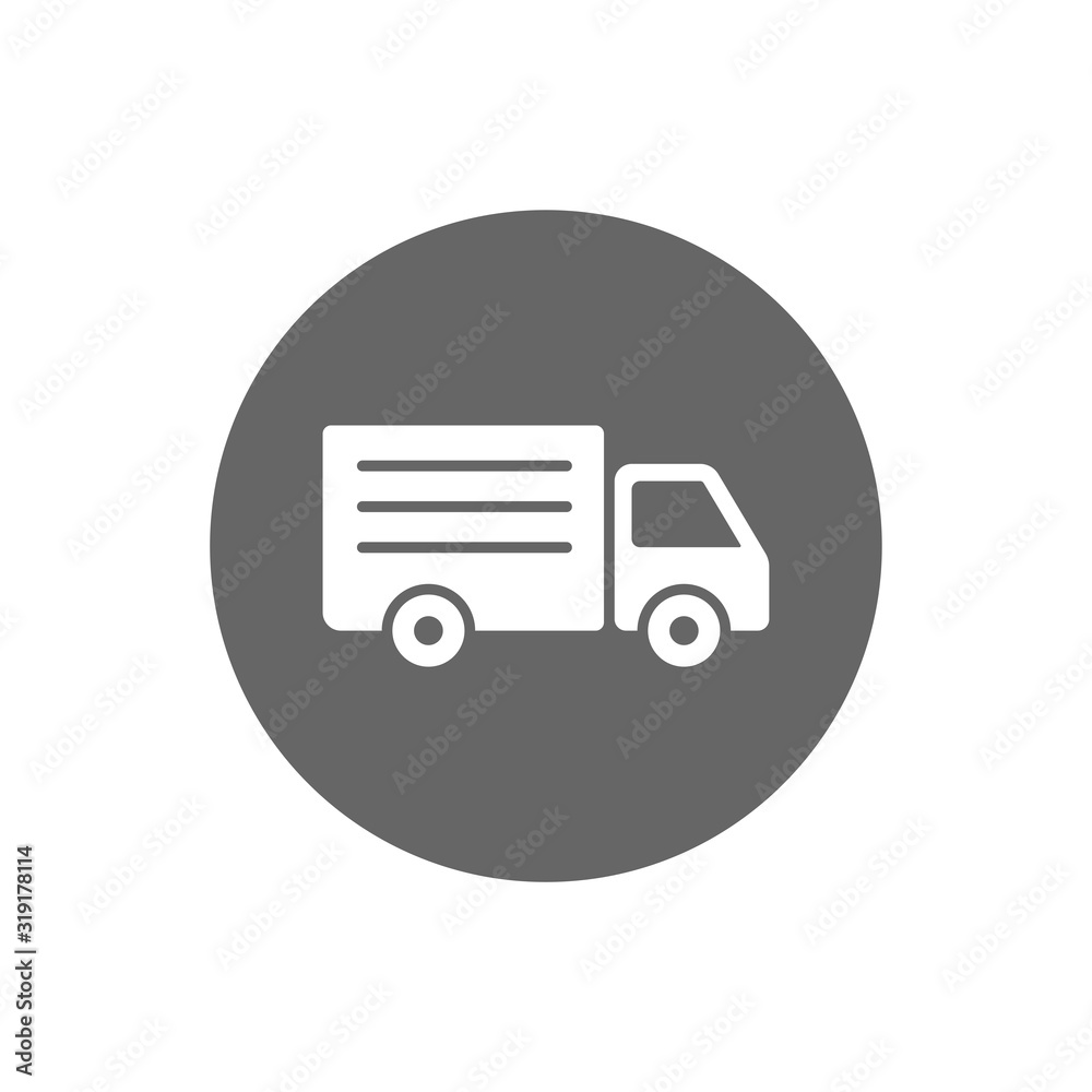 Simple truck silhouette, Delivery icon. Truck icon Vector icon. Lorem Ipsum Illustration design.