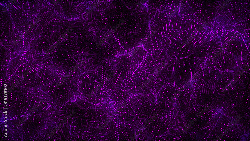 Retro cyberpunk style 80s Sci-Fi Background Futuristic with laser grid landscape. Digital cyber surface style of the 1980`s. 3D illustration
