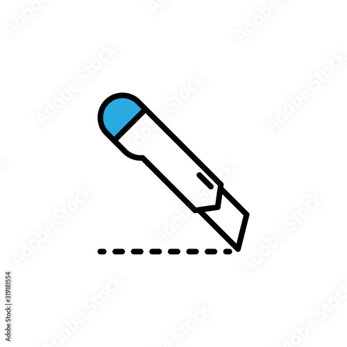 Vector, illustration, cutter icon design