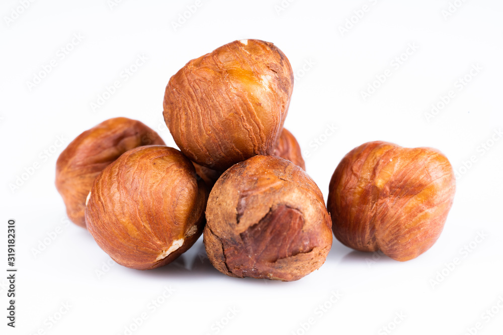 delicious nuts on white background delicious nuts on white background