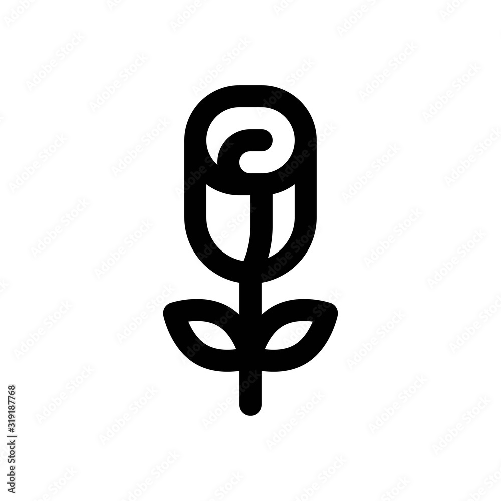 valentines related love and romance flower with leafs vectors in lineal style, valentines related love and romance flower with leafs vectors in lineal style,