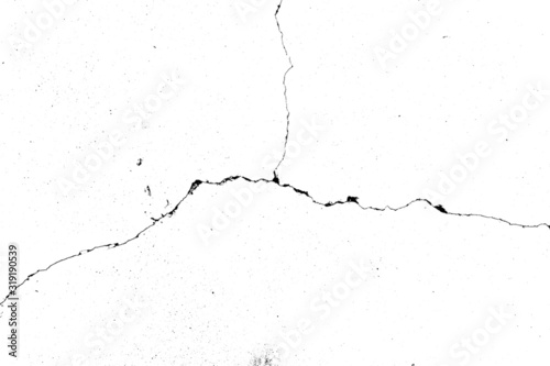 crack ground for abstract background on white background