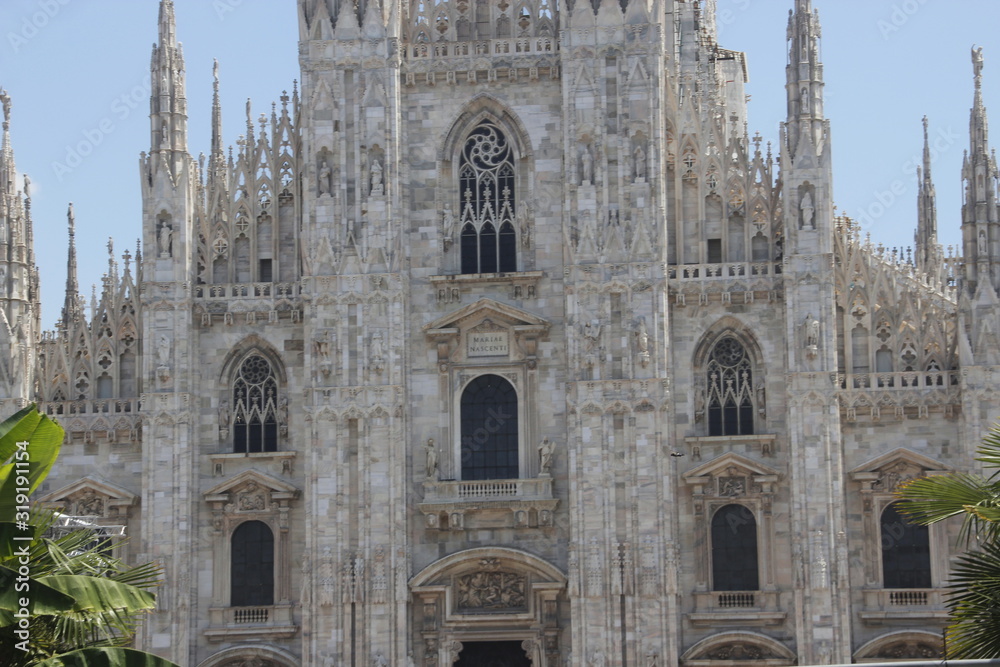fragment of the cathedral in Milan