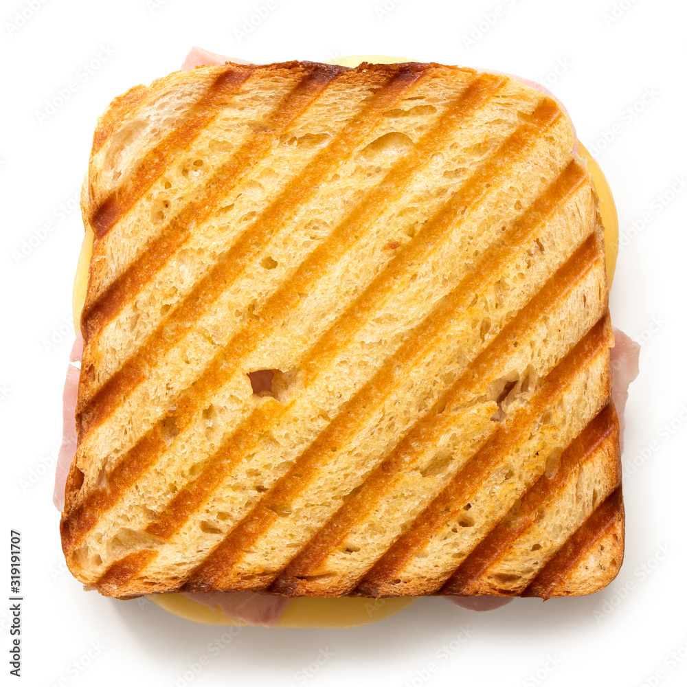 Cheese and ham toasted sandwich. Cheese and ham toasted sandwich.