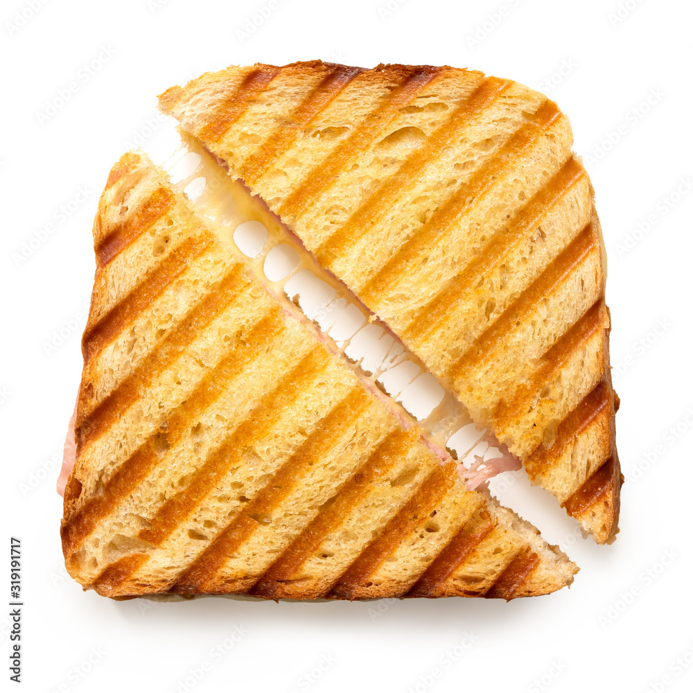 Cheese and ham toasted sandwich. Cheese and ham toasted sandwich.