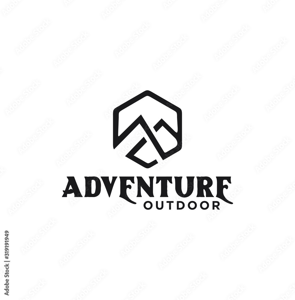 Alpine Mountain Adventure logo . Mountain Outdoor Logo Design ,Hiking, Camping, Expedition And Outdoor Adventure. Exploring Nature Alpine Mountain Adventure logo . Mountain Outdoor Logo Design ,Hiking, Camping, Expedition And Outdoor Adventure. Exploring Nature