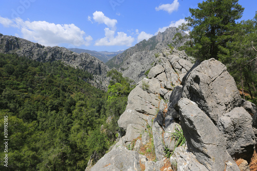 landscape with rocks in turkish mountains