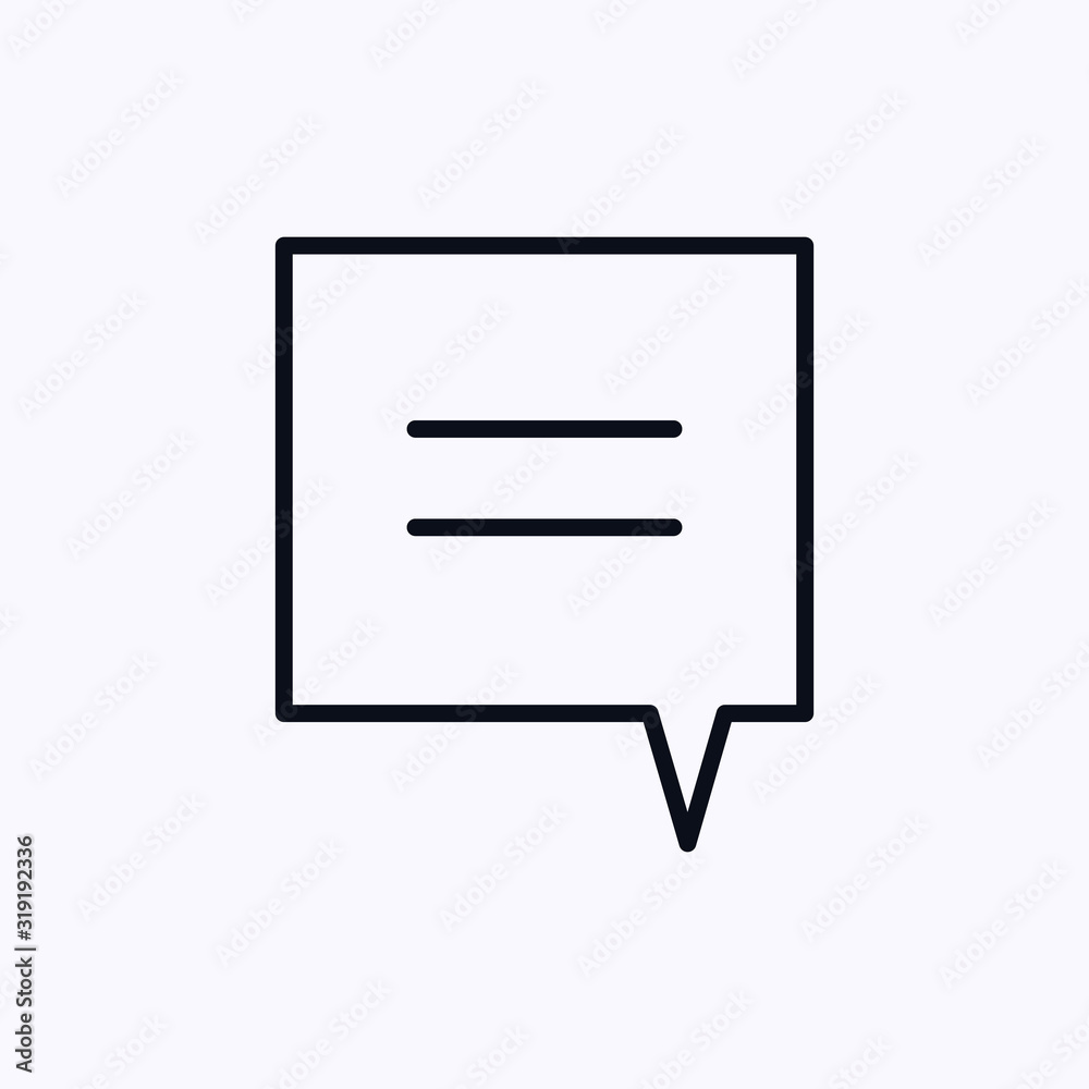 Tiny speech bubble icon isolated on white background Tiny speech bubble icon isolated on white background