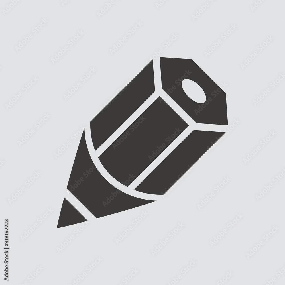pencil icon isolated of flat style. Vector illustration. pencil icon isolated of flat style. Vector illustration.
