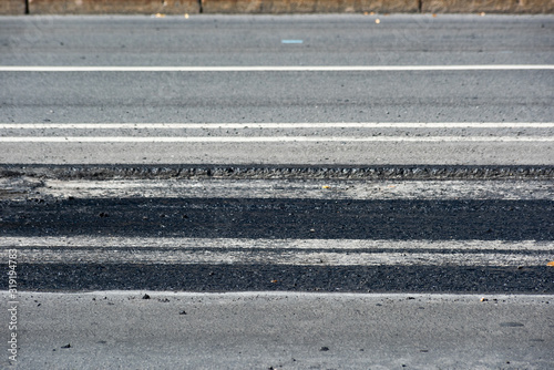The surface of the removed asphalt