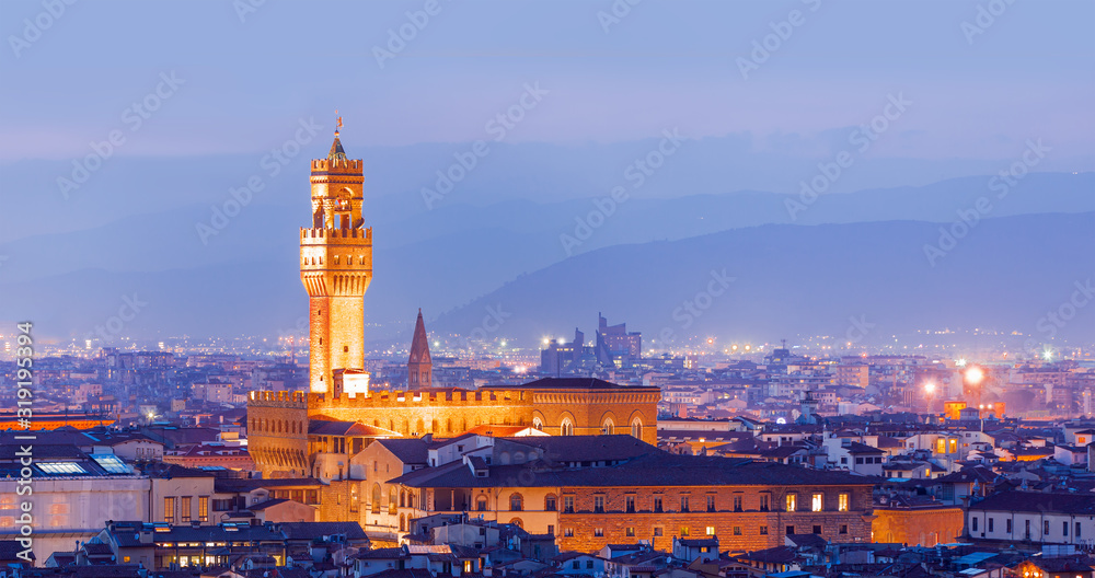 Palazzo Vecchio or Palazzo della Signoria in Florence, Italy