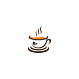 awesome coffee logo design vector