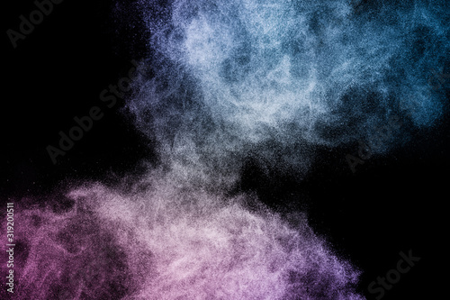 purple and blue ocean powder color splash © pariwatpannium