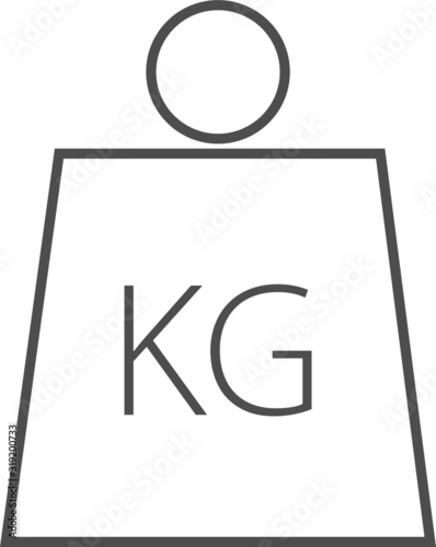 Weight kilogram icon kg vector
