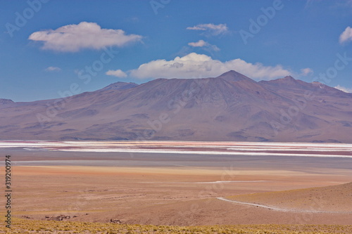 Mountainous landscape on altiplano in Bolivia