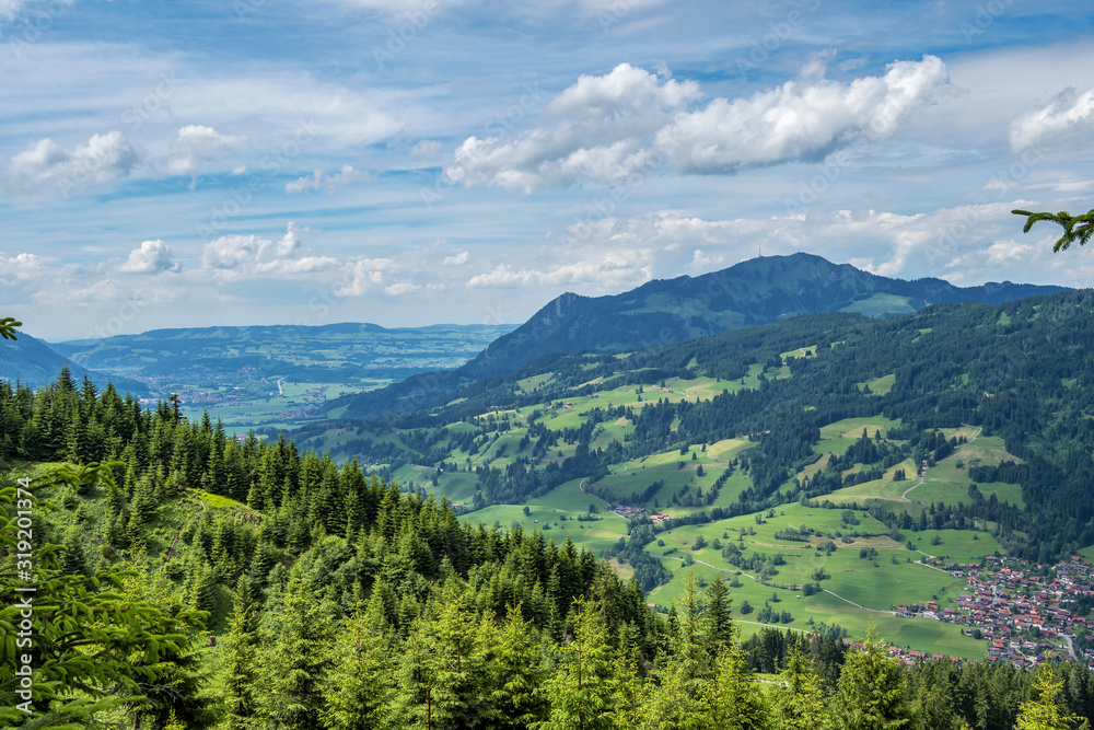 Landscape around Bad Hindelang in Bavaria, Germany