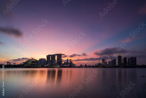 Singapore skyscrapers at magic hour © hit1912