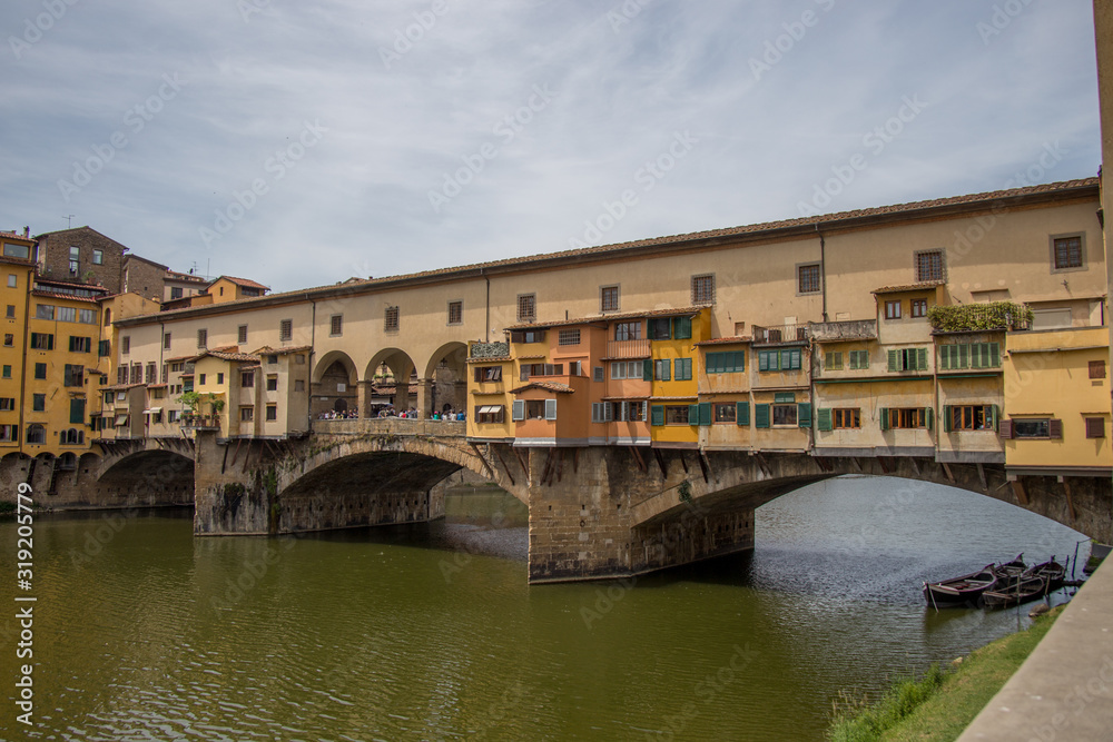 Arno river and Ponte Vecchio bridge, Florence, Italy