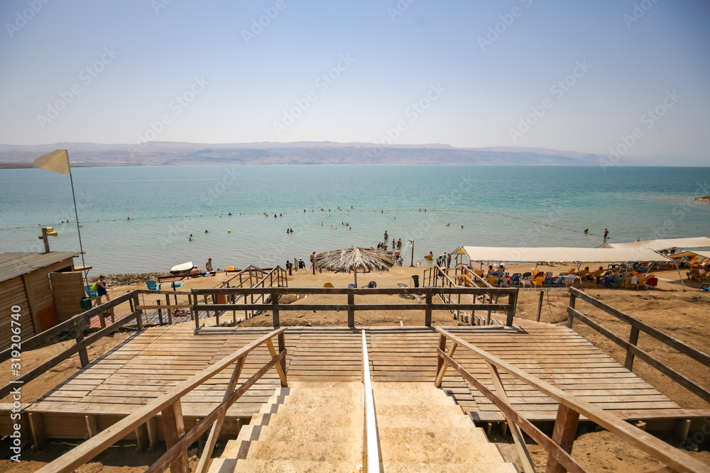 A pier that leads to the deadsea