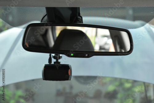 rear view mirror in modern vehicle car