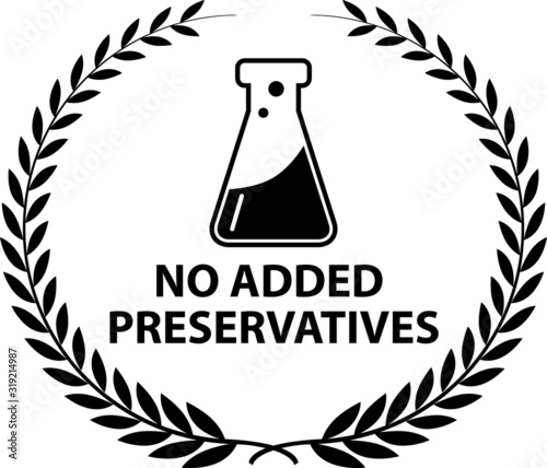 no preservative icon - vector illustration