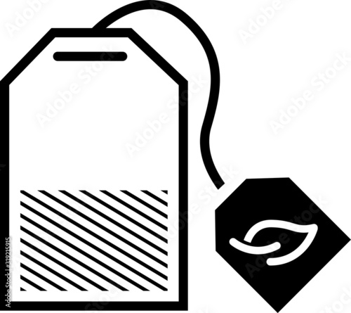 tea bag icon -  vector
