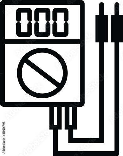 multimeter icon, vector illustration