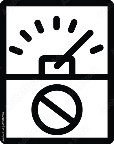 multimeter icon, vector illustration