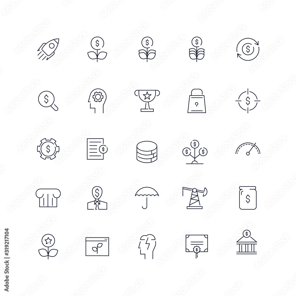 Line icons set. Finance pack. Vector Batch Line icons set. Finance pack. Vector Batch