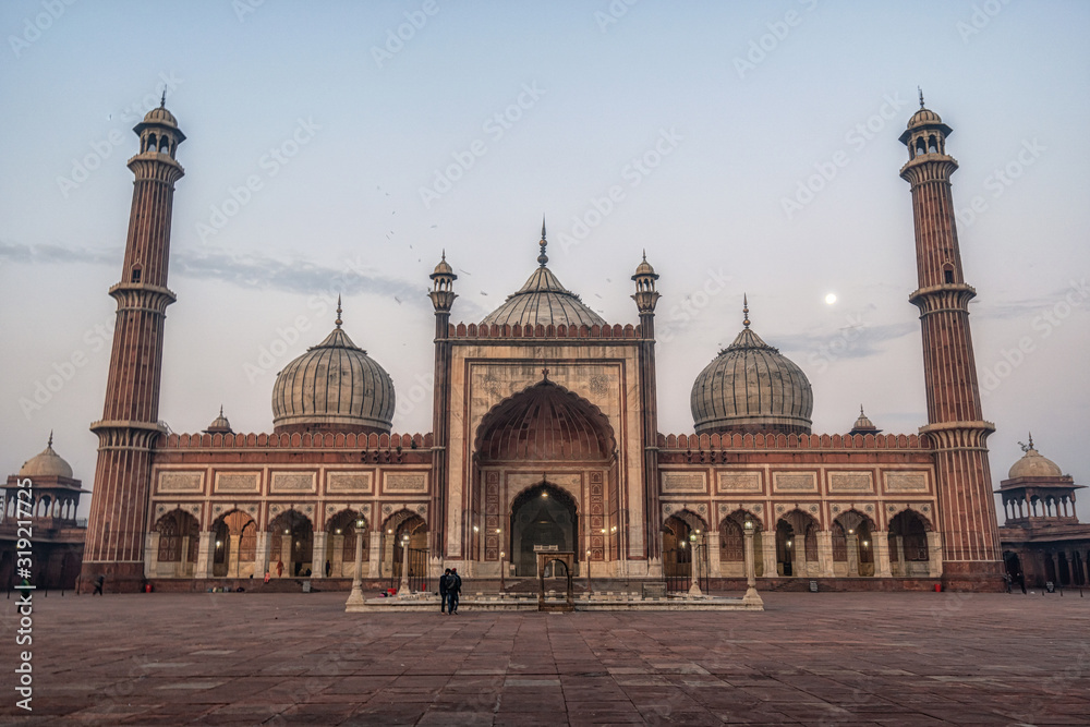 Obraz premium jama masjid sunrise