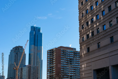 Downtown Jersey City with Modern Skyscrapers and Construction © James