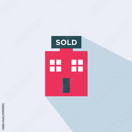 sold house flat vector icon - ui icon vector