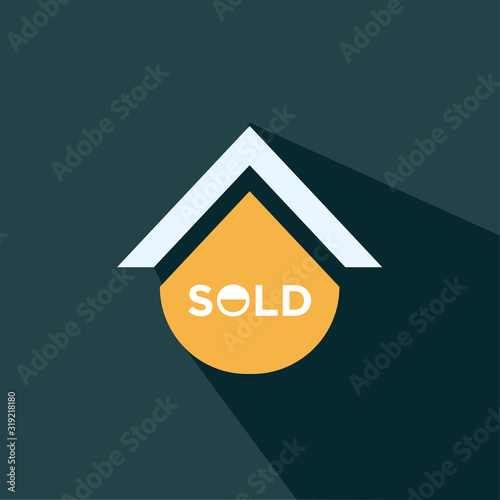 sold house flat vector icon - ui icon vector