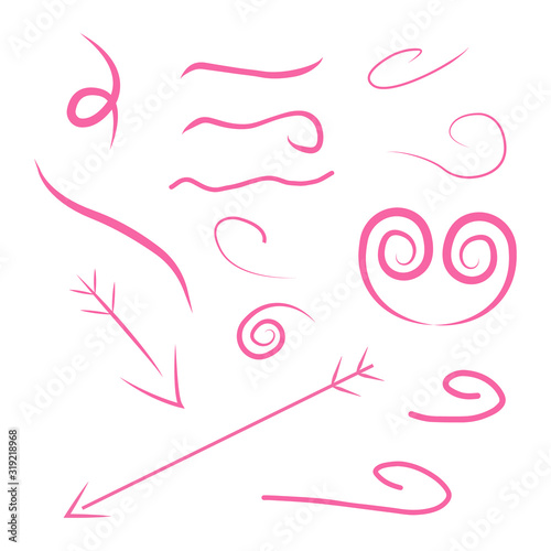 Spiral and Lines. a spiral curve, shape, or pattern