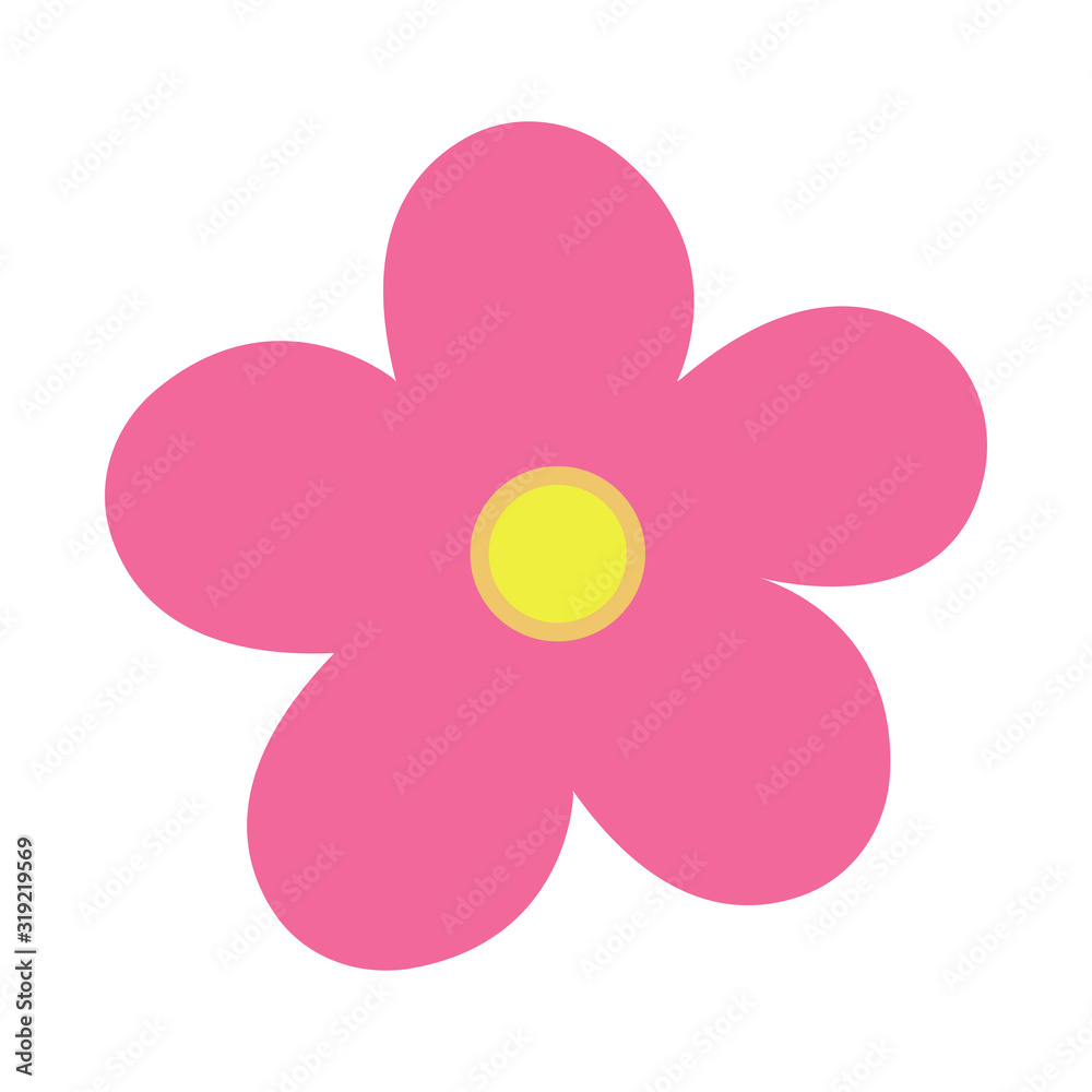 Flower icon vector flat on white background. flower icon image. flower icon flat vector illustration for graphic and web design.