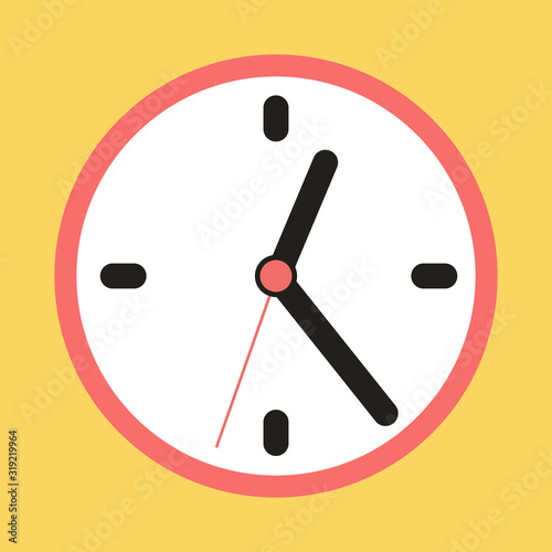 Clock .Vector illustration of a flat design. esp 10