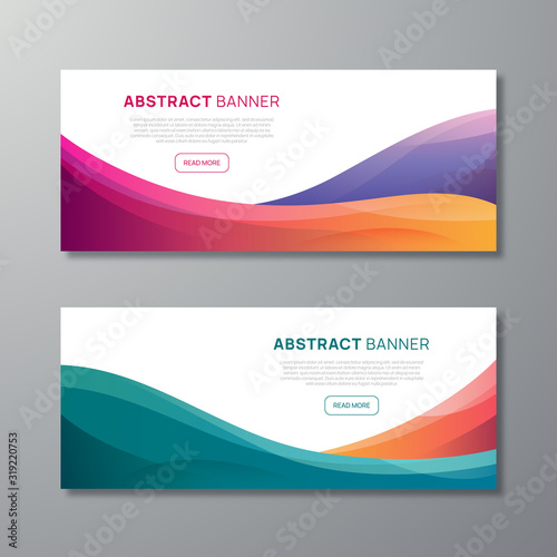 Abstract gradient design banner template