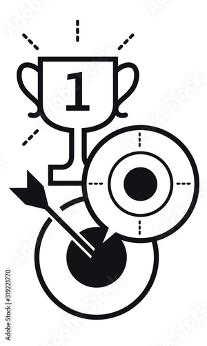 icon ziel wurde erreicht und erster platz belegt