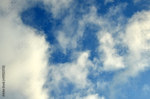 Altocumulus Clouds on a blue sky.