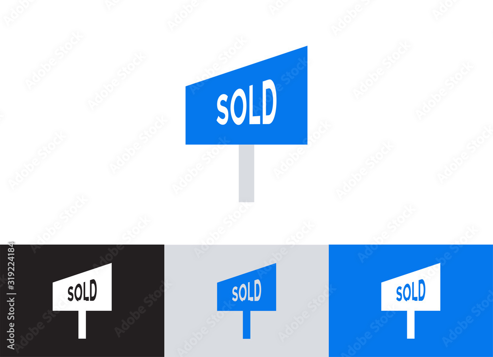 sold banner glyph vector icon - ui icon vector sold banner glyph vector icon - ui icon vector