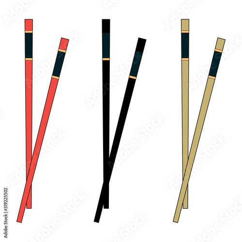  Chopsticks for sushi. vector