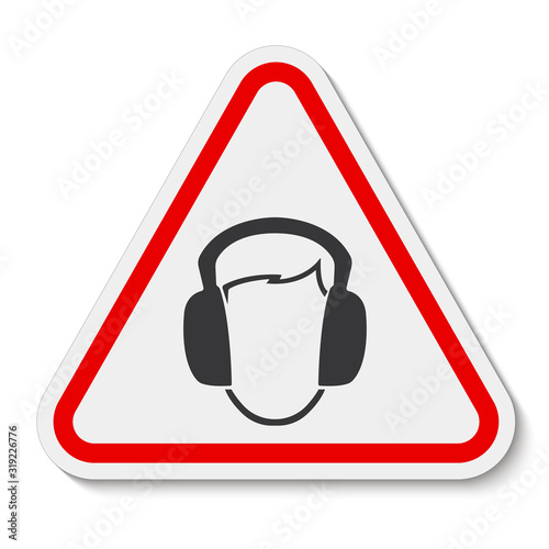 Symbol Wear Ear muff sign Isolate On White Background,Vector Illustration EPS.10