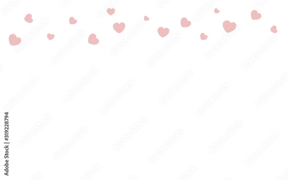 Valentines day banner hearts pink vector illustration