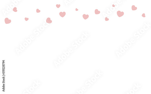 Valentines day banner hearts pink vector illustration © Keya