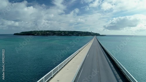 Wallpaper Mural 「ドローン空撮」沖縄今帰仁村の人気観光地、古宇利島にかかる古宇利大橋-"Drone aerial photography" Kouri Ohashi Bridge over Kouri Island, a popular tourist destination of Okinawa Nakijin Village Torontodigital.ca