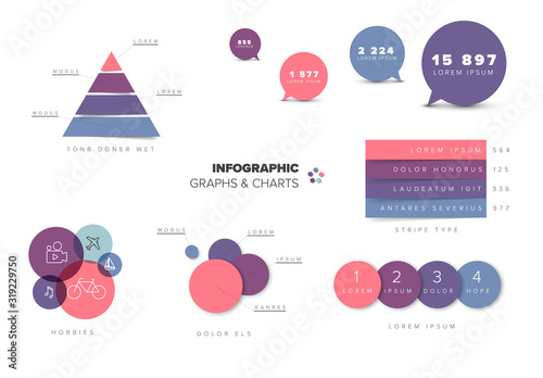 Collection of Infographic charts